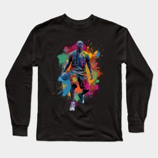 Basketball Player Illustration Long Sleeve T-Shirt